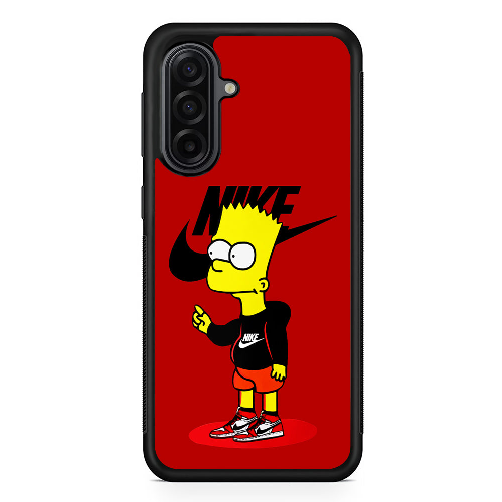 Nike Style Bart Simpson Samsung Galaxy A17 Case | Durable Rubber Samsung Galaxy A17 Phone Case