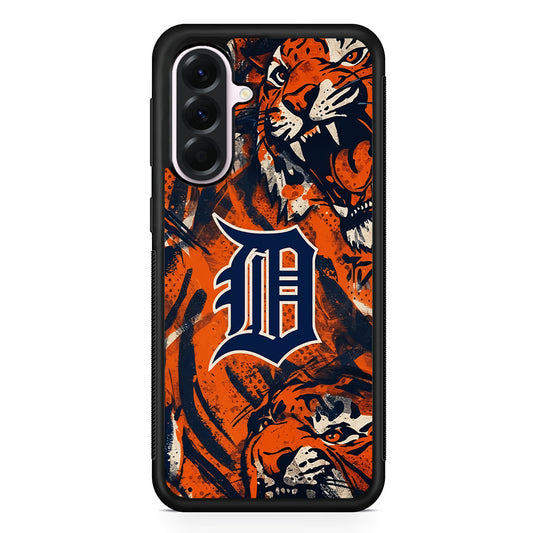 MLB Detroit Tigers Team Artwork Samsung Galaxy A56 Case | Samsung Galaxy A56 Protective Rubber Case