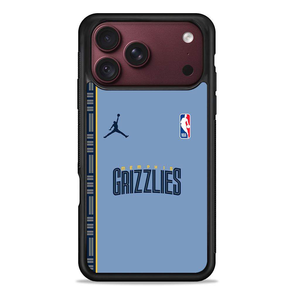 NBA Memphis Grizzlies Blue Jordan iPhone 18 Pro Max Case – Slim Silicone Protective Cover