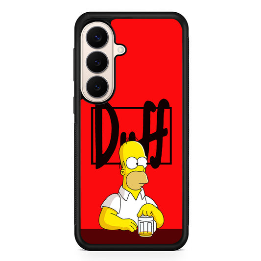 Simpson Homer Duff Red Samsung Galaxy S26 Case | Durable Protective Rubber Cover