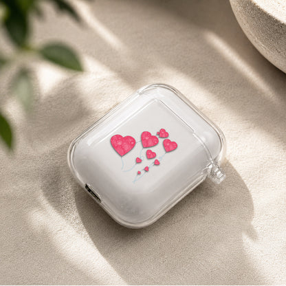 Cute Love balloon Protective Clear Case Cover For Apple Airpods | Soft Silicone AirPods 1 / 2 Case | Protective Cover