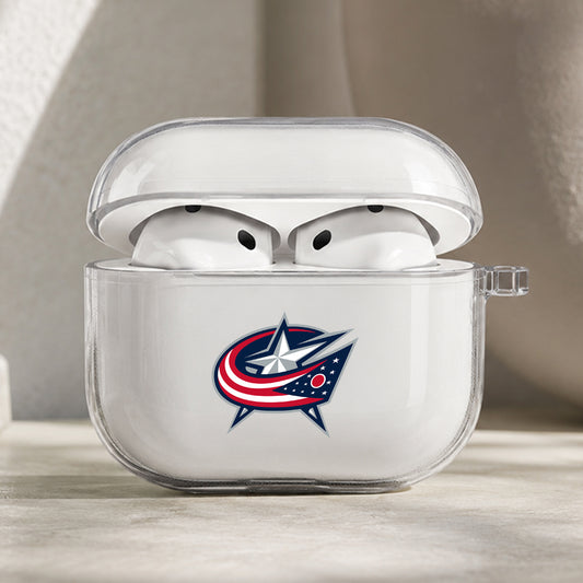 NHL Columbus Blue Jackets Symbol Protective Apple AirPods Pro 3 Clear Case | Shockproof Cover