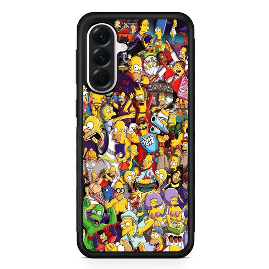 Simpson All Character Samsung Galaxy A56 Case | Samsung Galaxy A56 Protective Rubber Case