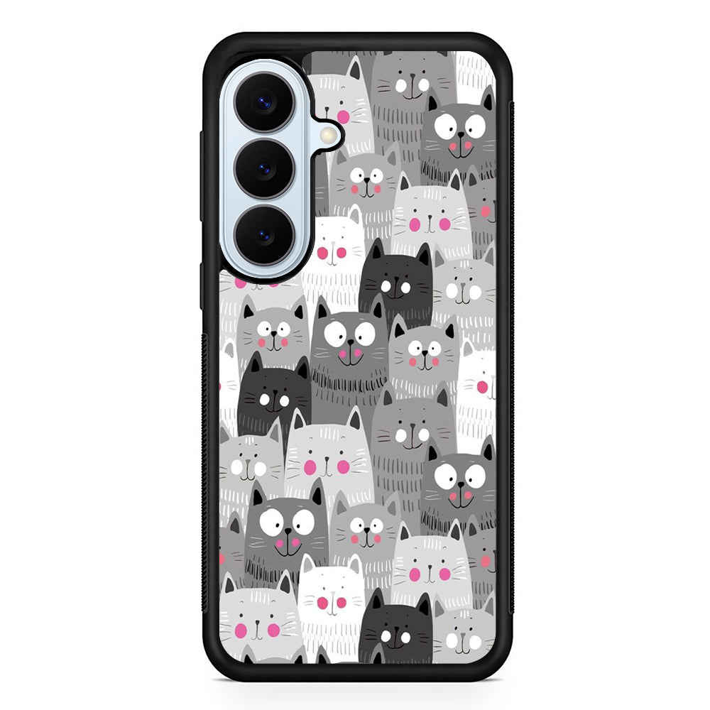 Cute Cat 001 Samsung Galaxy S26 Plus Case | Slim Protective Rubber Cover