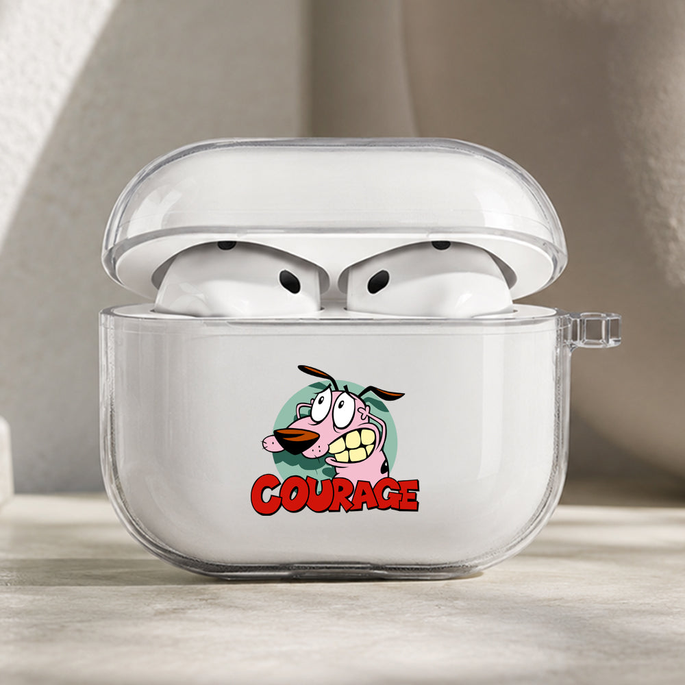 Courage The Cowardly Dog Protective Apple AirPods Pro 3 Clear Case | Shockproof Cover