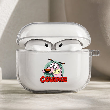 Courage The Cowardly Dog Protective Apple AirPods Pro 3 Clear Case | Shockproof Cover