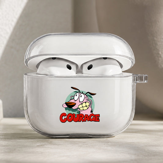 Courage The Cowardly Dog Protective Apple AirPods Pro 3 Clear Case | Shockproof Cover