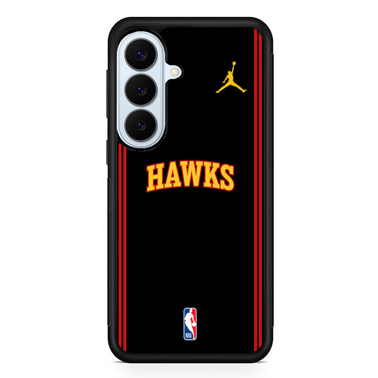NBA Atlanta Hawks Black Jordan Samsung Galaxy S26 Plus Case | Lightweight Protective Phone Cover