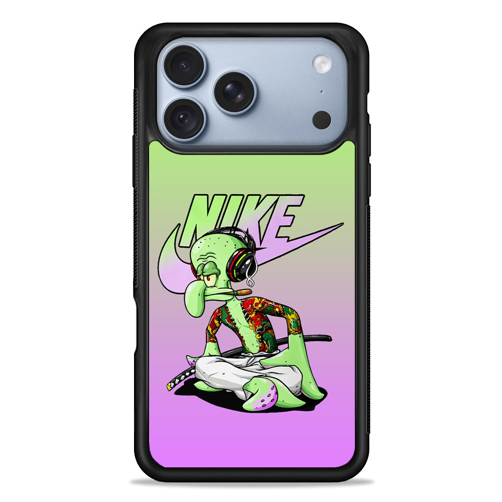 Nike Squidward Gangster iPhone 18 Pro Case - iPhone 18 Pro Silicone Case