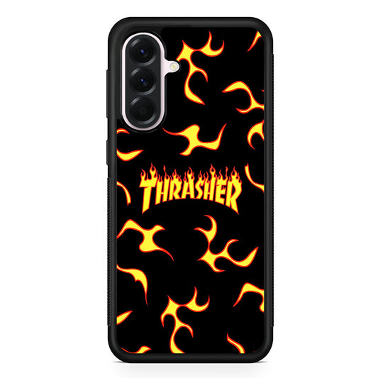 Thrasher Frame of Flame Samsung Galaxy A56 Case | Samsung Galaxy A56 Protective Rubber Case