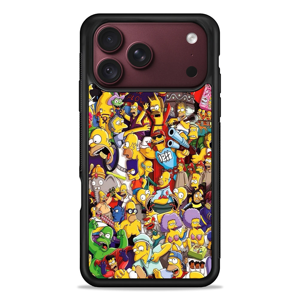 Simpson All Character iPhone 18 Pro Max Case – Slim Silicone Protective Cover