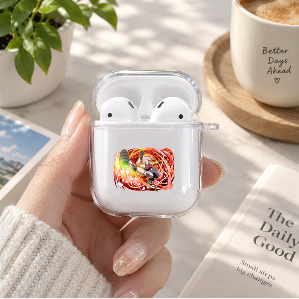 Sakura Ultimate Ninja Blazing Protective Clear Case Cover For Apple Airpods | Soft Silicone AirPods 1 / 2 Case | Protective Cover