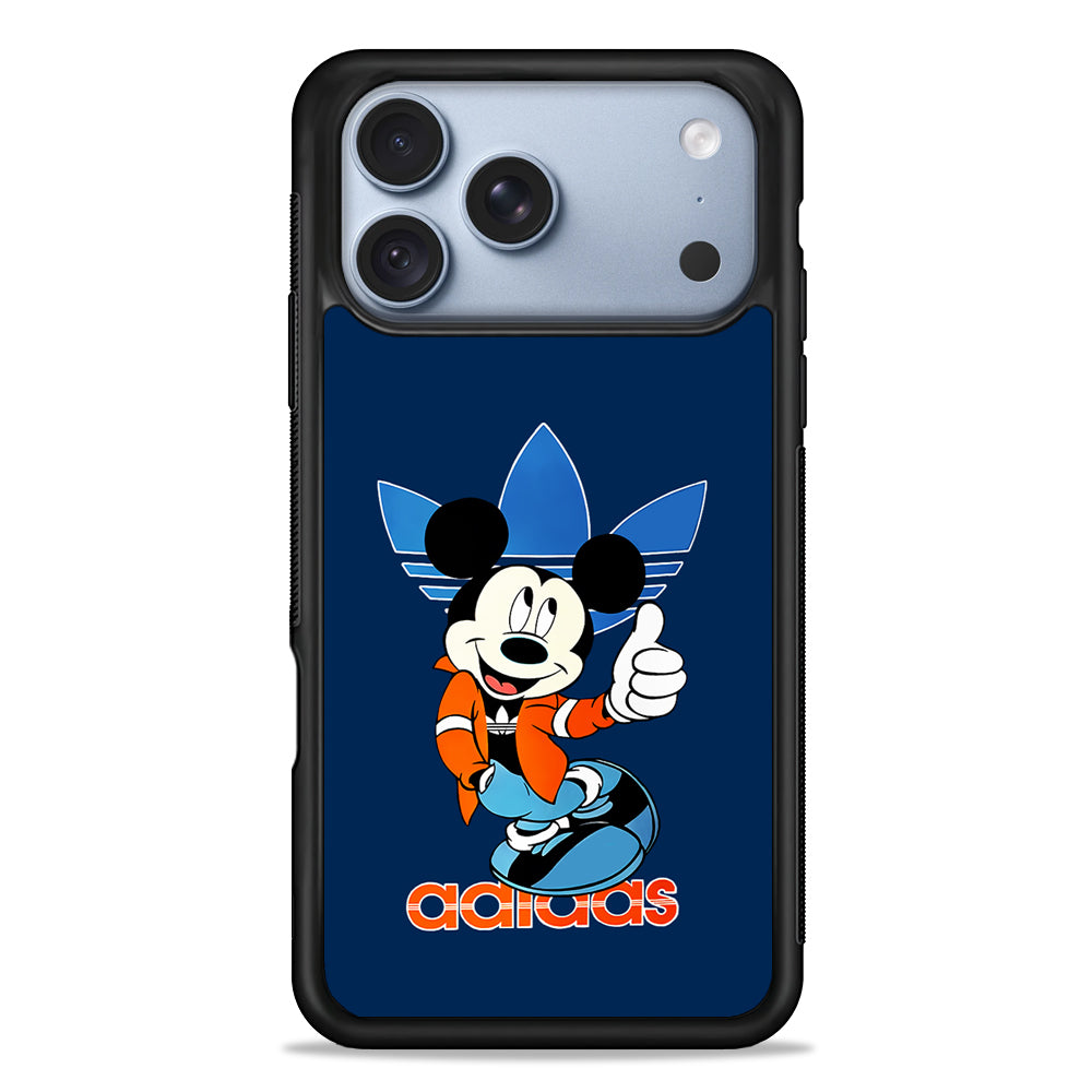 Adidas Mickey Mouse Stylish iPhone 18 Pro Case - iPhone 18 Pro Silicone Case