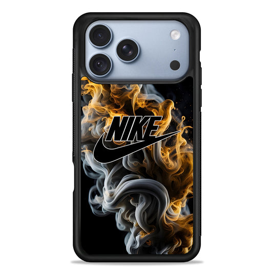 Nike Logo Smoke Mixed with Fire iPhone 18 Pro Case - iPhone 18 Pro Silicone Case