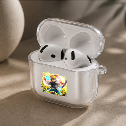 Minato Twin Rasengan Protective Apple Airpods 4 Clear Case - Durable Clear Protection