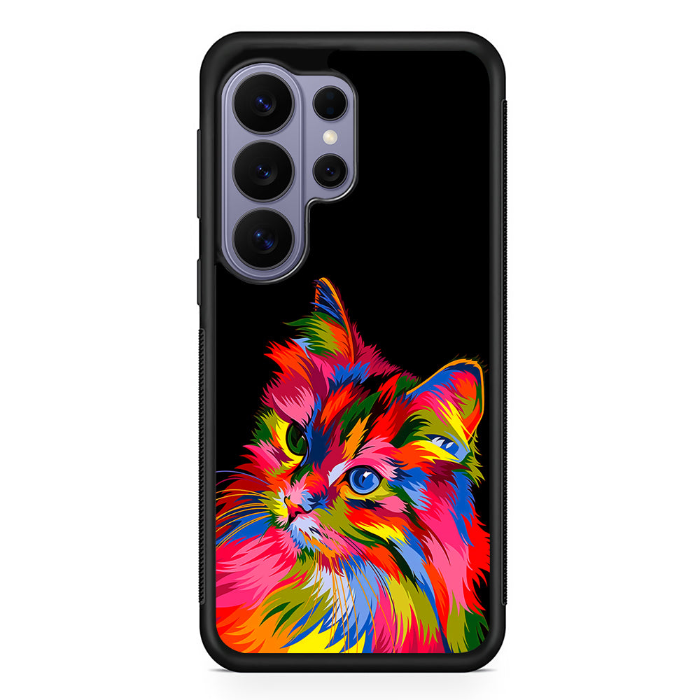 Cat Colorful Art Painting Samsung Galaxy S26 Ultra Case | Protective Rubber Cover