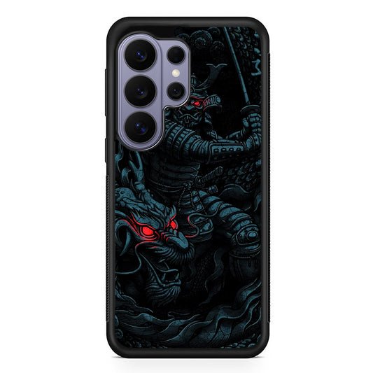 Samurai and Dragon Samsung Galaxy S26 Ultra Case | Protective Rubber Cover