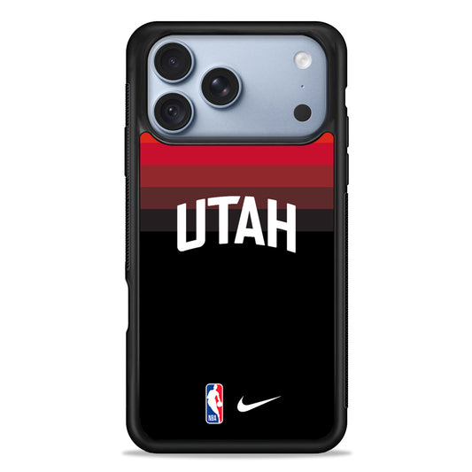 NBA Utah Jazz Black Nike iPhone 18 Pro Case - iPhone 18 Pro Silicone Case
