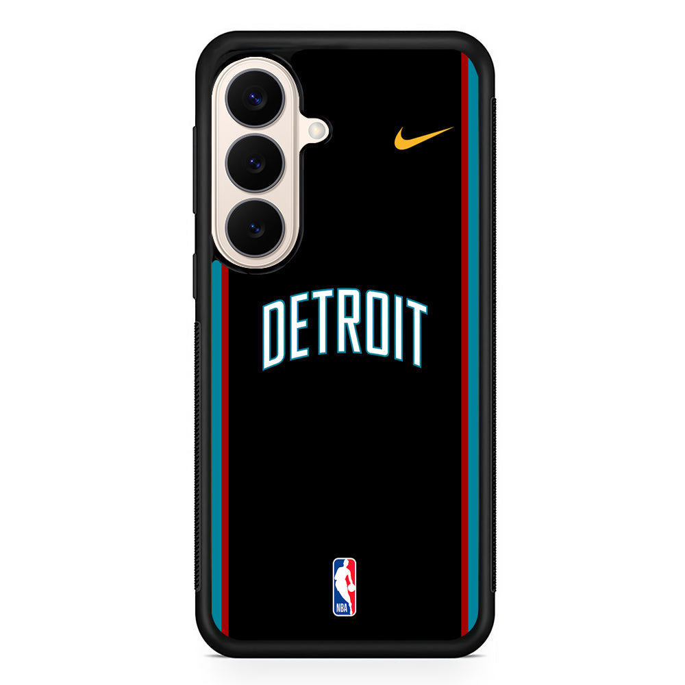 NBA Detroit Pistons Black Nike Samsung Galaxy S26 Case – Slim Protective Phone Cover