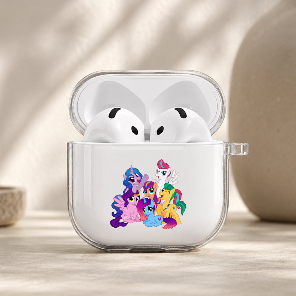 My Little Pony Main Characters Protective Apple Airpods 4 Clear Case - Durable Clear Protection