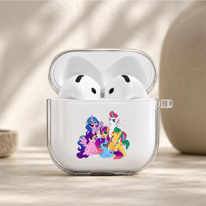 My Little Pony Main Characters Protective Apple Airpods 4 Clear Case - Durable Clear Protection