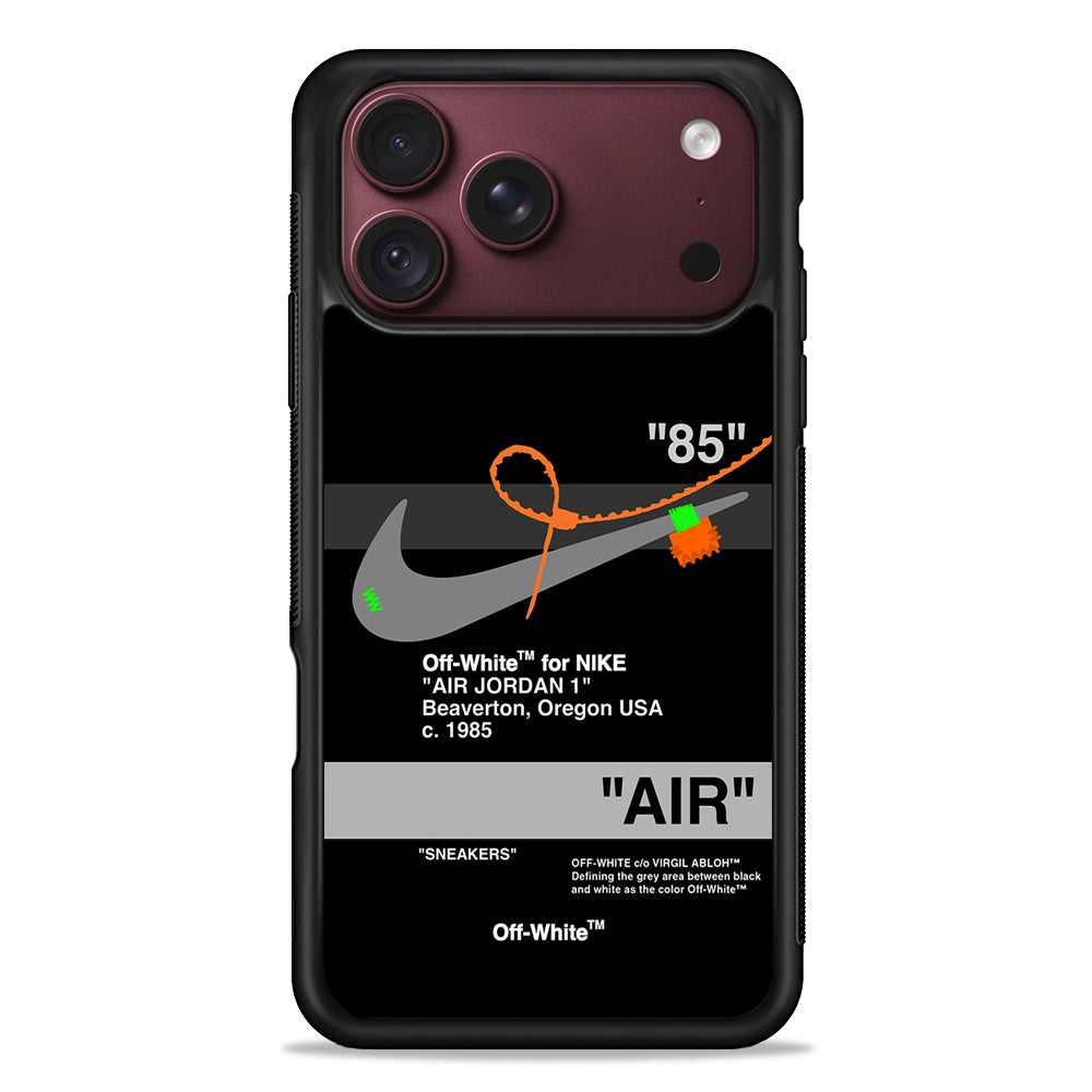 Nike X Air Jordan Black iPhone 18 Pro Max Case – Slim Silicone Protective Cover