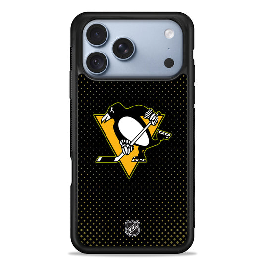 NHL Pittsburgh Penguins Dots Pattern iPhone 18 Pro Case - iPhone 18 Pro Silicone Case