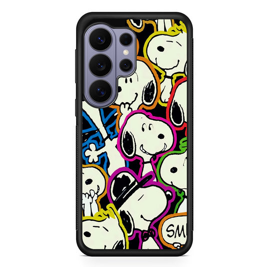Snoopy Doodle Samsung Galaxy S26 Ultra Case | Protective Rubber Cover