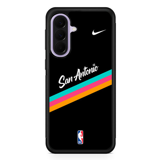 NBA San Antonio Spurs Black Nike Samsung Galaxy A37 Case | Samsung Galaxy A37 Rubber Protective Case
