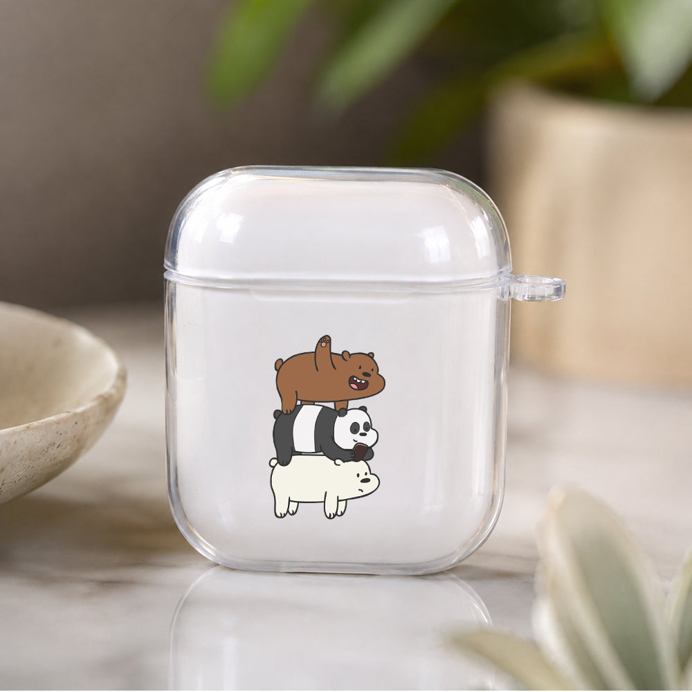 We Bare Bear Protective Clear Case Cover For Apple Airpods | Soft Silicone AirPods 1 / 2 Case | Protective Cover