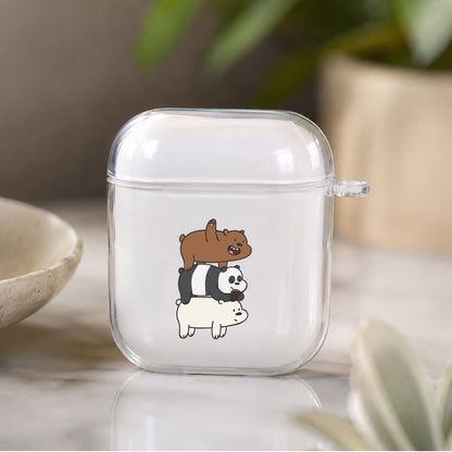 We Bare Bear Protective Clear Case Cover For Apple Airpods | Soft Silicone AirPods 1 / 2 Case | Protective Cover