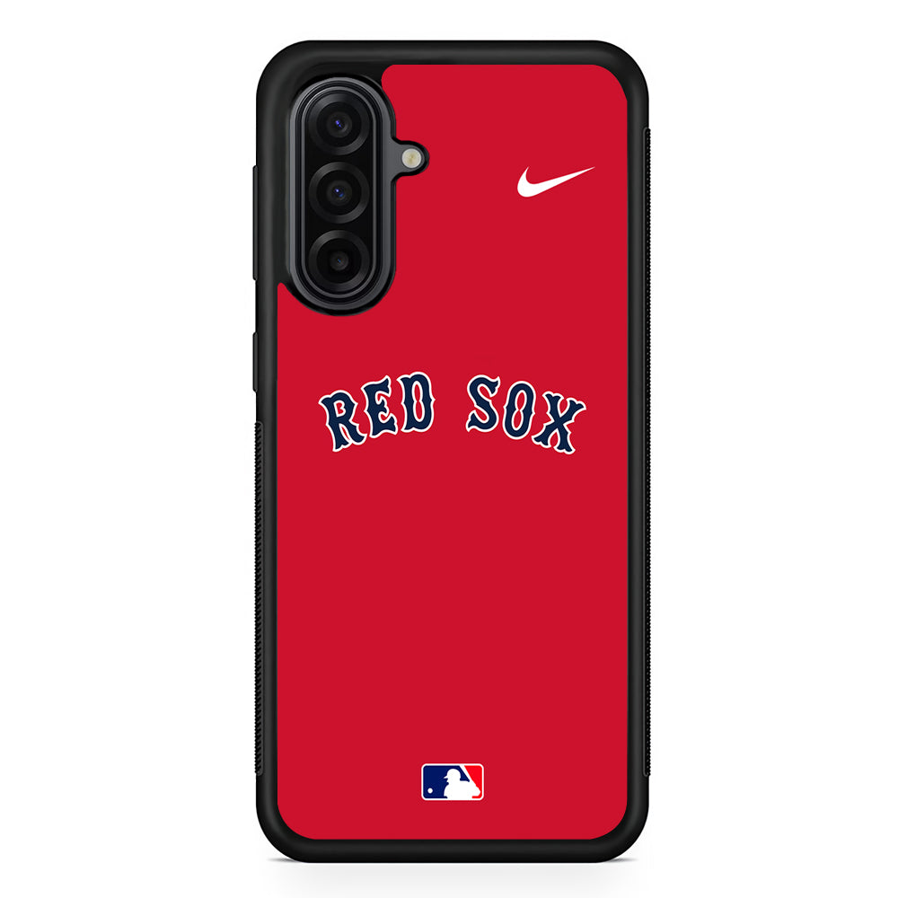 MLB Boston Red Sox Red Nike Samsung Galaxy A17 Case | Durable Rubber Samsung Galaxy A17 Phone Case