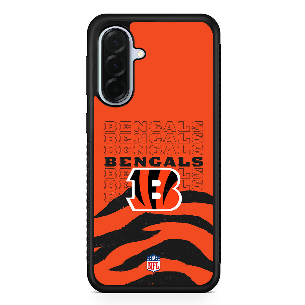 NFL Cincinnati Bengals Team Logo Samsung Galaxy A36 Case | Durable Samsung Galaxy A36 Protective Case