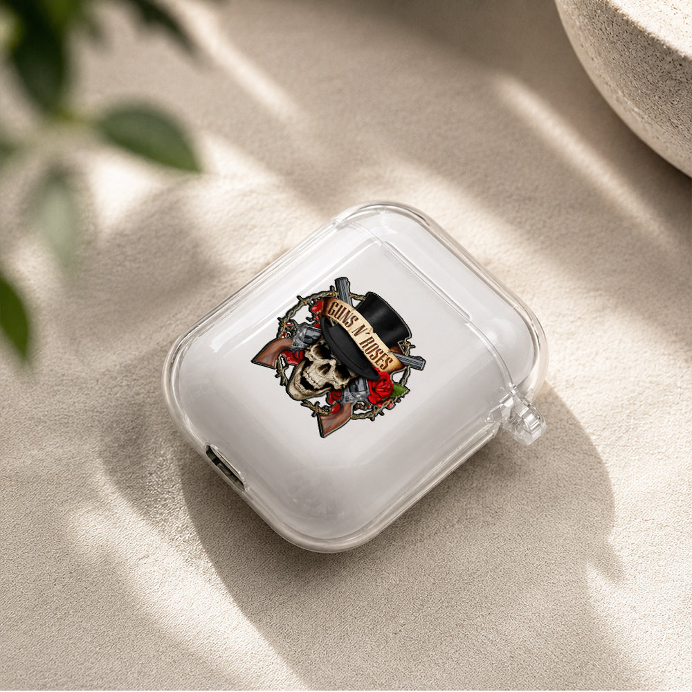 The Legend Guns N' Roses Protective Clear Case Cover For Apple Airpods | Soft Silicone AirPods 1 / 2 Case | Protective Cover