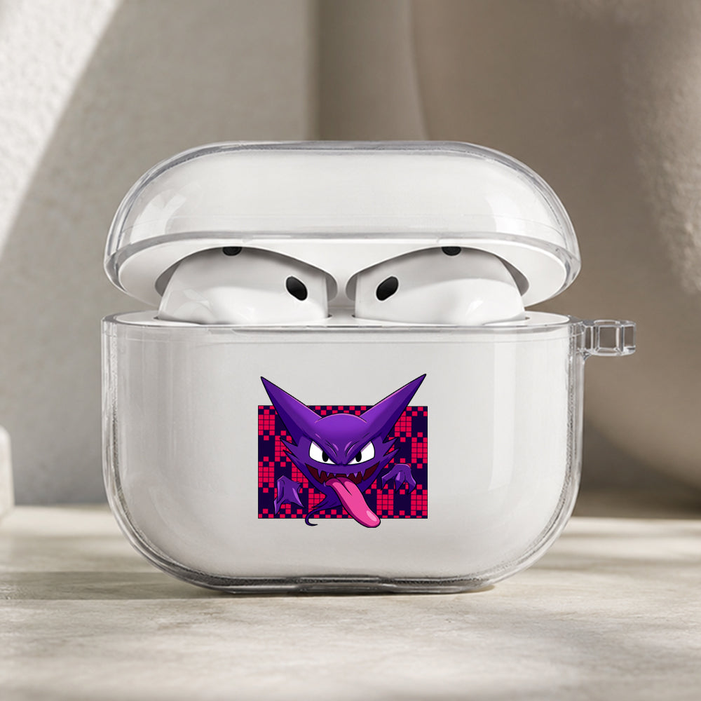 Pokemon Haunter Ghost Type Protective Apple AirPods Pro 3 Clear Case | Shockproof Cover
