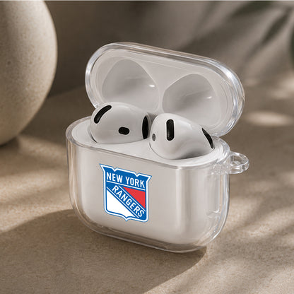 NHL New York Rangers Logo Protective Apple Airpods 4 Clear Case - Durable Clear Protection