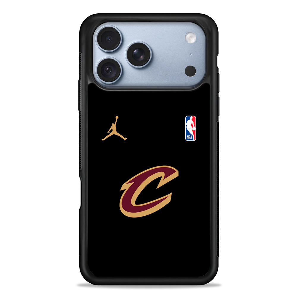 NBA Cleveland Cavaliers Black Jordan iPhone 18 Pro Case - iPhone 18 Pro Silicone Case