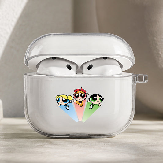 Powerpuff Girls Trio Hero Protective Apple AirPods Pro 3 Clear Case | Shockproof Cover