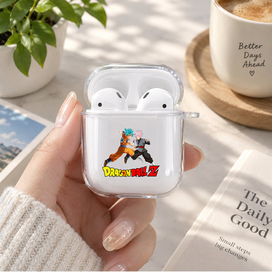 Dragon Ball Z Goku Rose and Blue Protective Clear Case Cover For Apple Airpods | Soft Silicone AirPods 1 / 2 Case | Protective Cover
