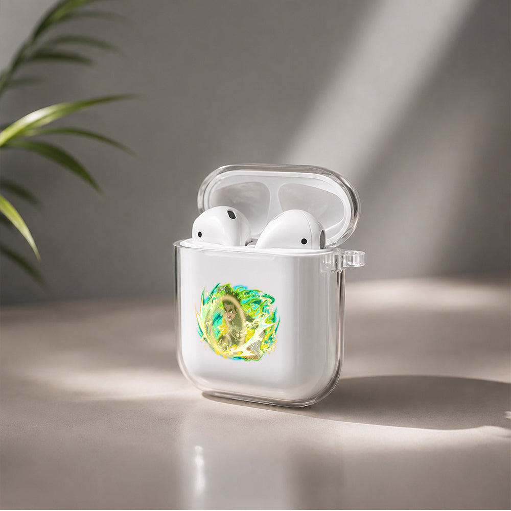 Rock Lee Ultimate Jutsu Protective Clear Case Cover For Apple Airpods | Soft Silicone AirPods 1 / 2 Case | Protective Cover