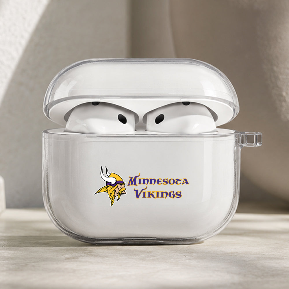 NFL Minnesota Vikings Symbol Protective Apple AirPods Pro 3 Clear Case | Shockproof Cover