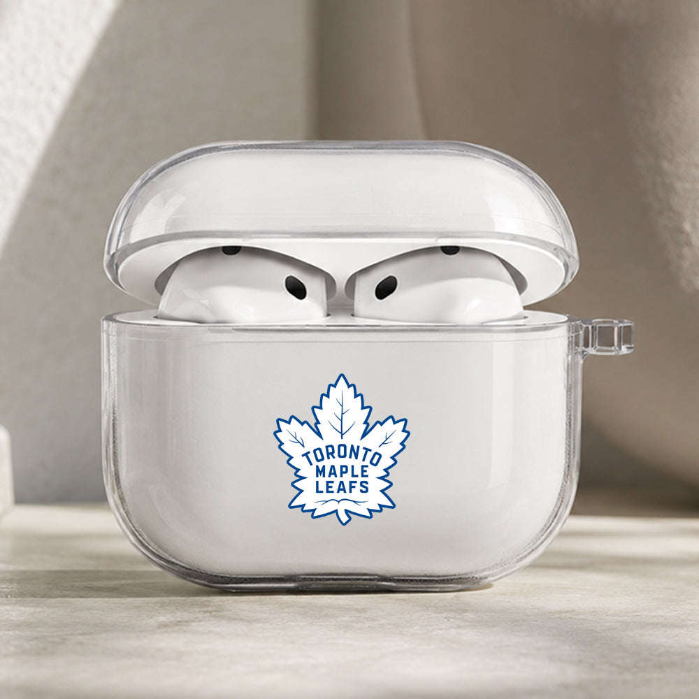 NHL Toronto Maple Leafs Symbol Protective Apple AirPods Pro 3 Clear Case | Shockproof Cover