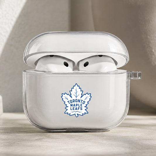 NHL Toronto Maple Leafs Symbol Protective Apple AirPods Pro 3 Clear Case | Shockproof Cover