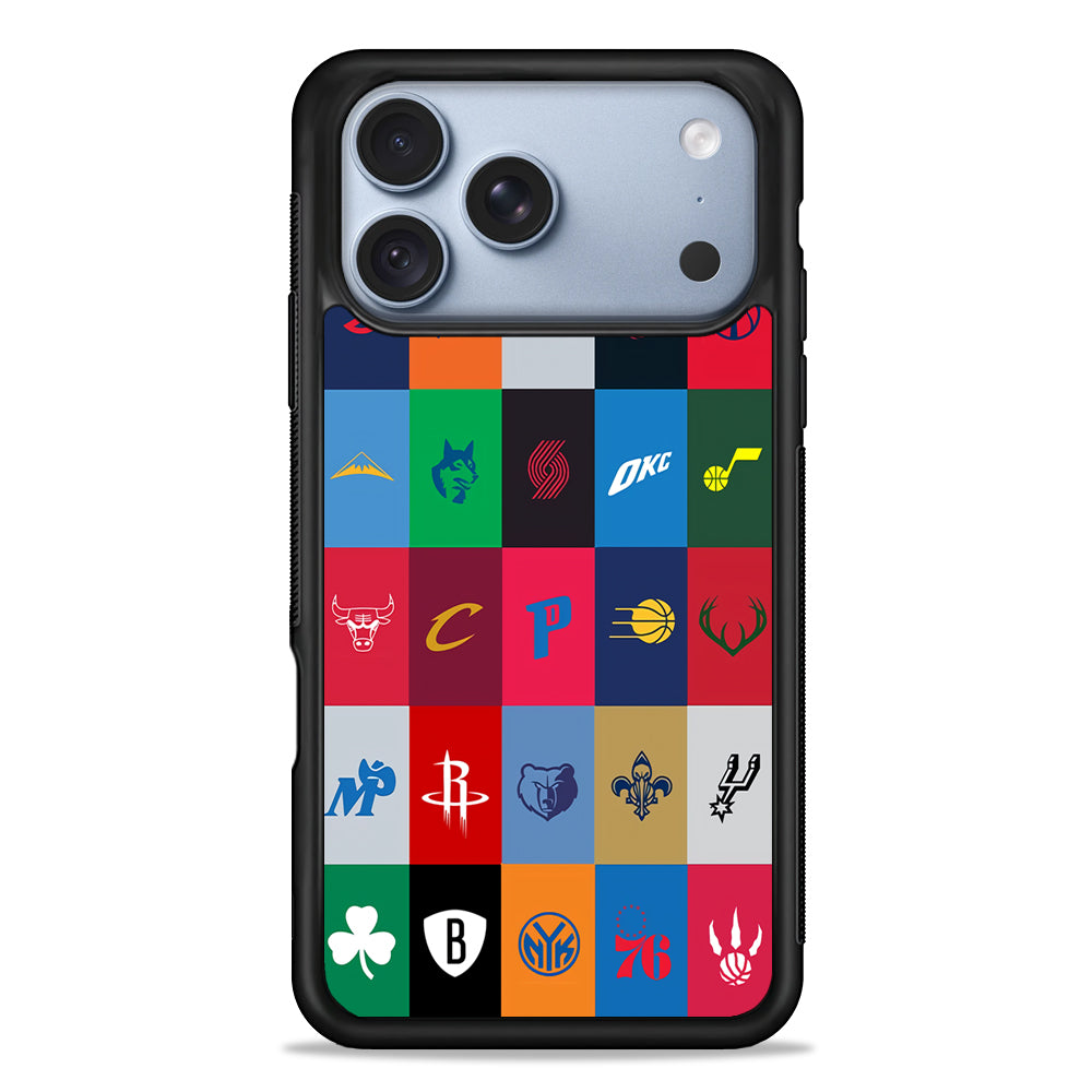 NBA Team Logos iPhone 18 Pro Case - iPhone 18 Pro Silicone Case