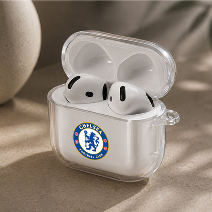 Chelsea Football Logo Protective Apple Airpods 4 Clear Case - Durable Clear Protection
