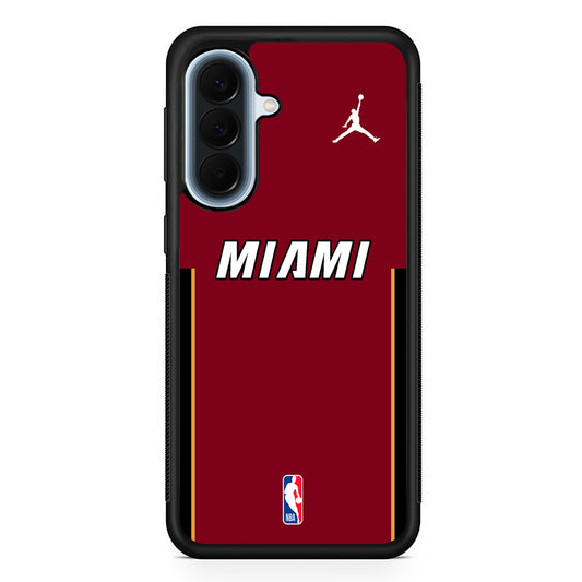 NBA Miami Heat Red Jordan Samsung Galaxy A57 Case | Slim Samsung Galaxy A57 Protective Case