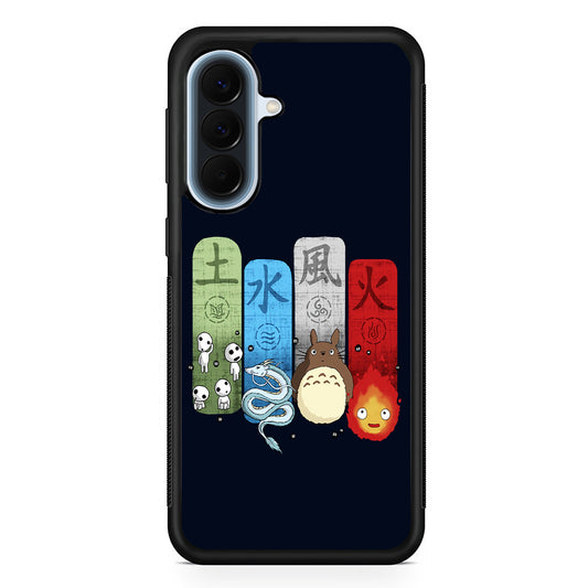 Ghibli Elemental Charms Blue Samsung Galaxy A57 Case | Slim Samsung Galaxy A57 Protective Case