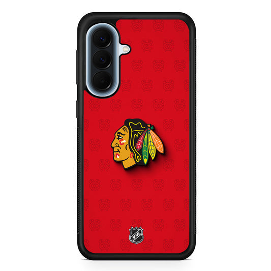 NHL Chicago Blackhawks Pattern Samsung Galaxy A57 Case | Slim Samsung Galaxy A57 Protective Case