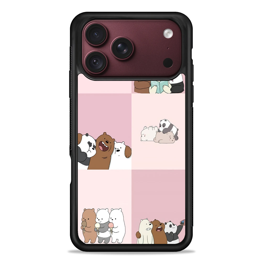 We Bare Bear Daily Life iPhone 18 Pro Max Case – Slim Silicone Protective Cover