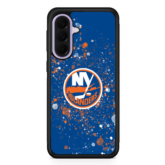 NHL New York Islanders Abstract Samsung Galaxy A37 Case | Samsung Galaxy A37 Rubber Protective Case
